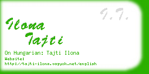 ilona tajti business card